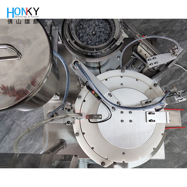 Máy điền chai 3ml tự động với bơm piston gốm cho Gel da mỹ phẩm với tốc độ 30 PCS mỗi phút