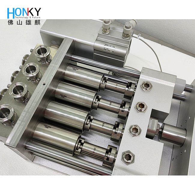 Máy bơm nhựa nhựa nhiều đầu với công suất 0,4KW và kích thước nhấp từ 1-10ml đến 5-50ml cho chất lỏng độ nhớt cao