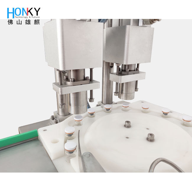 Máy nén nắp chai 10ml máy tính để bàn với tốc độ 60 bpm và áp suất không khí 4-6kg / cm2 cho nắp chính xác