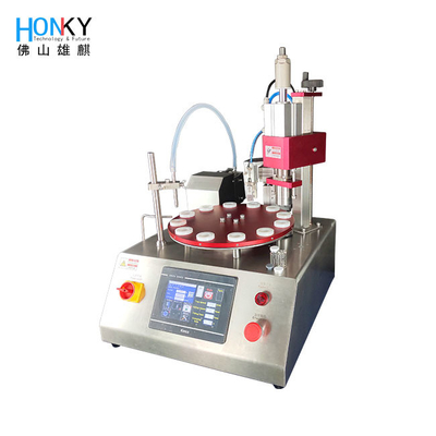 Tabletop Doanh nghiệp nhỏ sử dụng 5ml chai đầy và Crimping Máy với nhiều kích thước thay đổi nấm mốc cho dầu lỏng