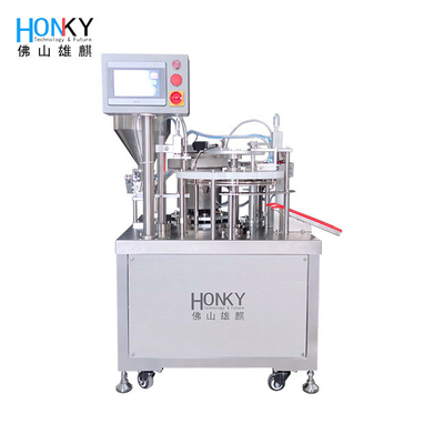 Rotary Type High Viscosity Paste Syringe Tube Filling And Capping Machine Full Automatic 35Bpm Máy làm đầy và đóng nắp