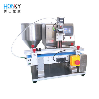 Máy nạp chai kem chăm sóc da với máy bơm piston gốm Q-R cho đóng gói lô nhỏ
