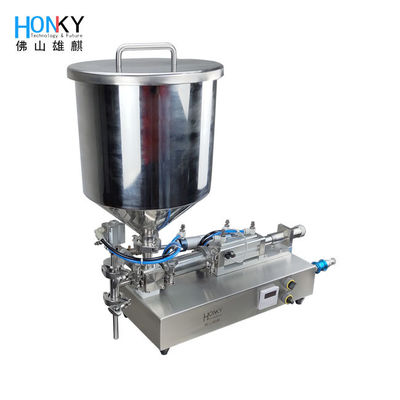 Máy chiết rót cà chua 40 BPM để bàn với bơm pít tông gốm