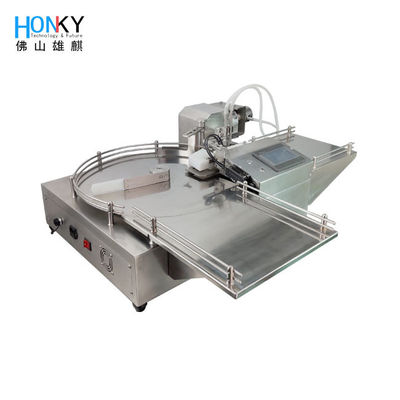 Máy đổ đầy chai thủy tinh 5ml điện đầy đủ với máy bơm chất lỏng piston chính xác cao