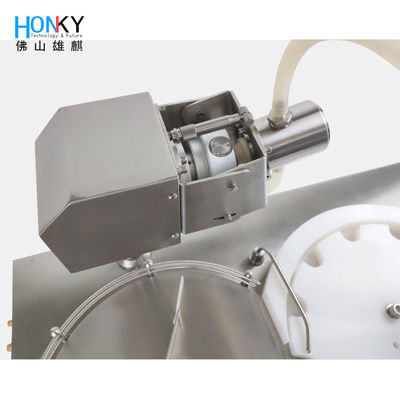 25PCS / phút Máy đóng nắp lọ chất lỏng với máy bơm có độ chính xác cao