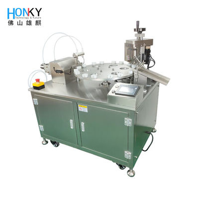 Máy nạp và nắp chai thủy tinh dầu thiết yếu 5ml máy tính để bàn với điều khiển điện đầy đủ cho việc nạp dầu chăm sóc da