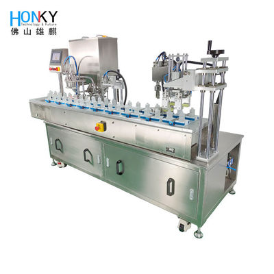 Máy chiết rót và đóng nắp kem 2400 BPH tự động với máy bơm gốm