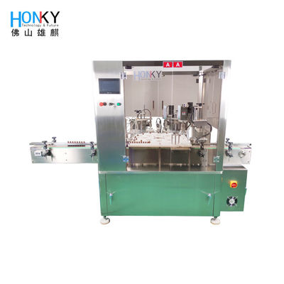 Máy làm đầy và nắp chai thủy tinh dầu thiết yếu tự động với chức năng nạp phích cho bao bì dầu mỹ phẩm