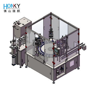 Máy bọc bọc đầy nước tẩy rửa tự động 500ml chai kem bột với hệ thống bọc servo cho đóng gói kem bột